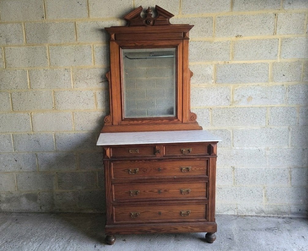 commode avec miroir et plateau en marbre, Enlèvement