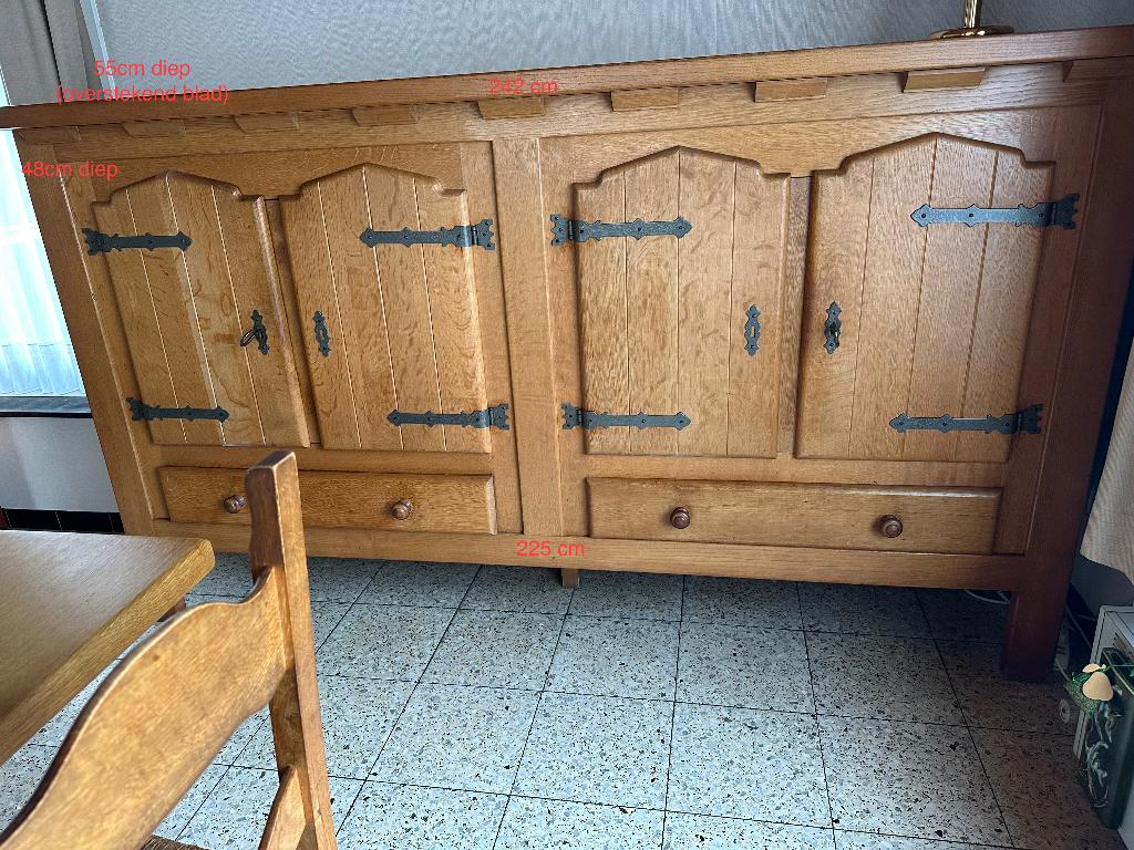 eiken meubels, Ophalen, Met deur(en), Klassiek, Eikenhout