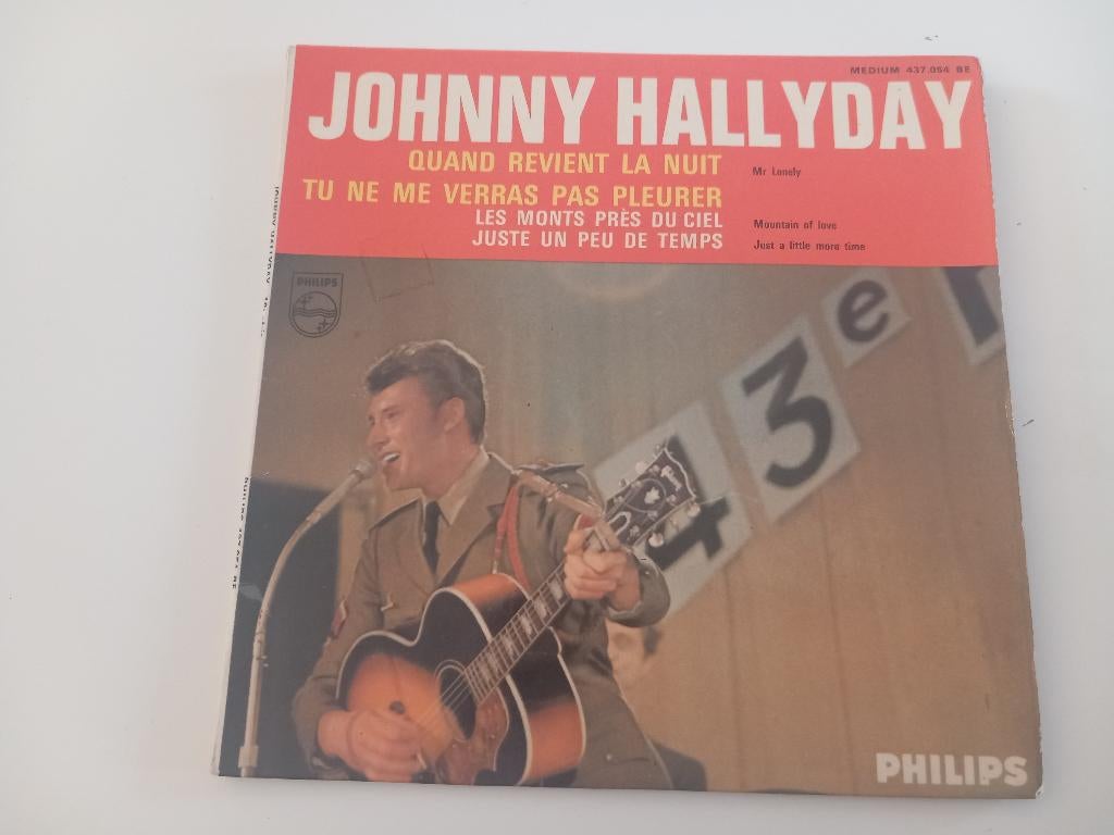 Single vinyle 7" Johnny Hallyday Quand revient la nuit Rock, Enlèvement ou Envoi, Single, 7 pouces, Pop