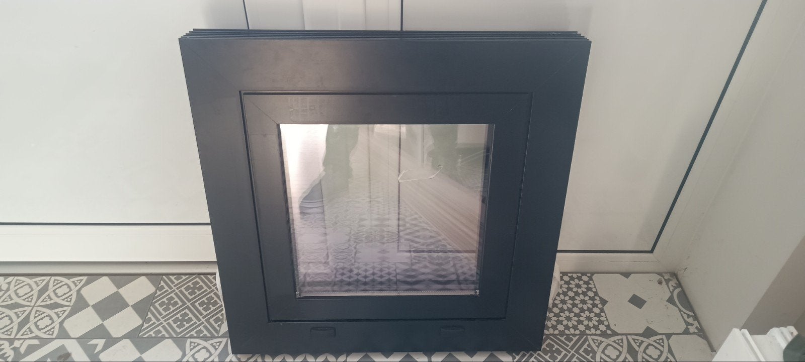 Aluminium raam 600 x 600, Doe-het-zelf en Bouw, Ophalen, Nieuw, Gevelraam of Ruit, Dubbelglas