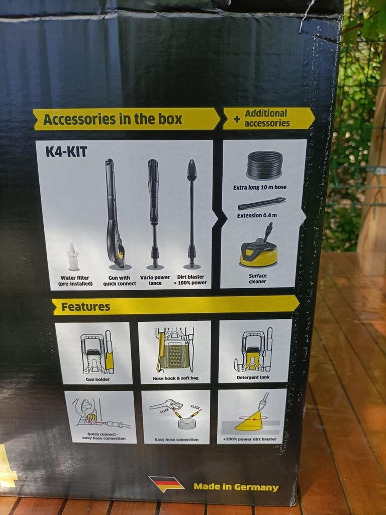 Kärcher K4 avec accessoires, Enlèvement