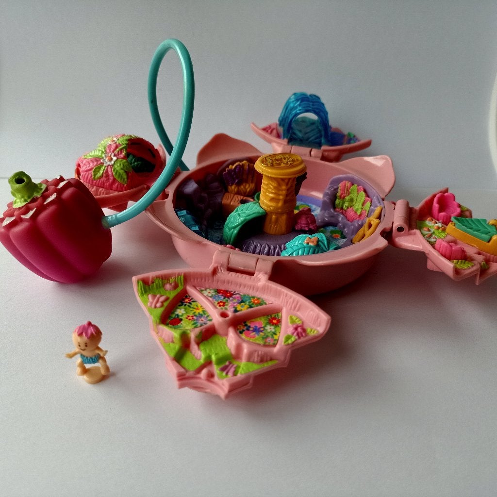 Fontaine vintage Polly Pocket fantaisie Bluebird avec poupée, Collections, Enlèvement ou Envoi, Utilisé