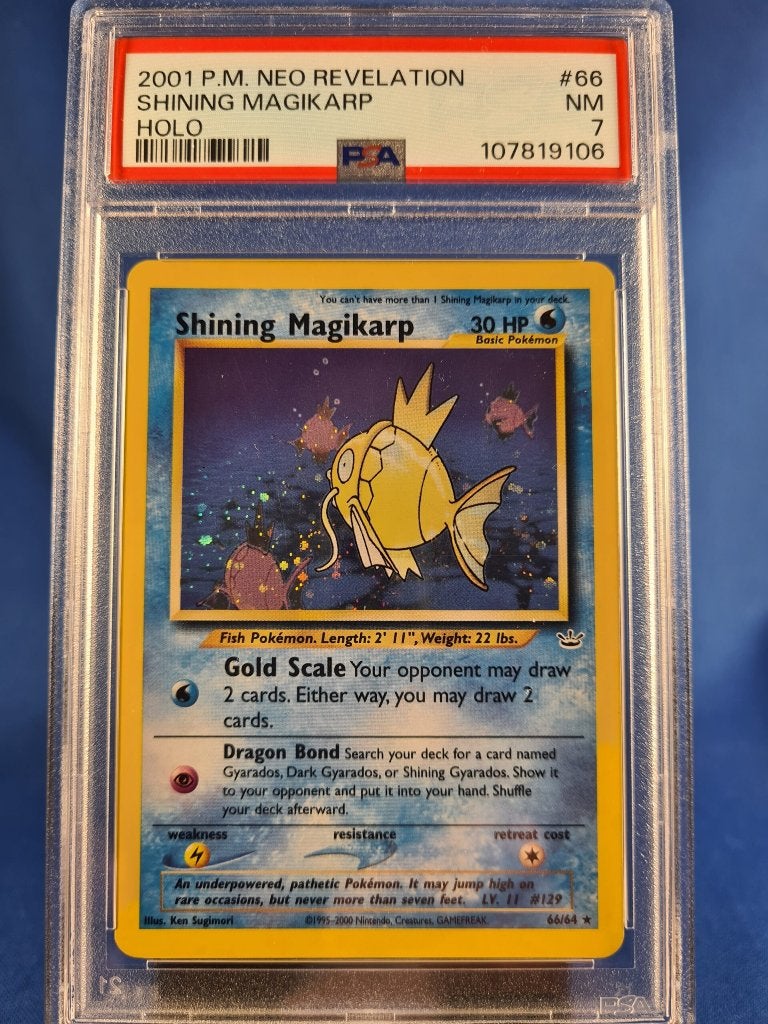 Shining Magikarp 66/64 - Neo Revelation (PSA 7), Verzenden, Gebruikt