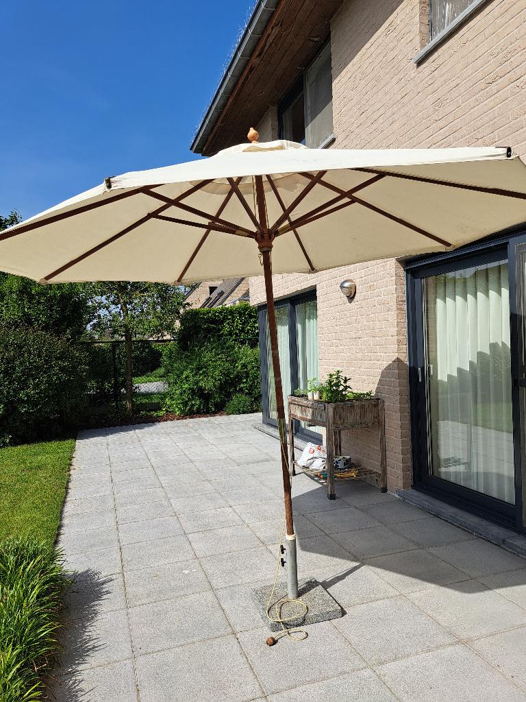 Parasol met voet, Jardin & Terrasse, Parasols, 3 à 4 mètres, Enlèvement, Utilisé, Parasol sur pied
