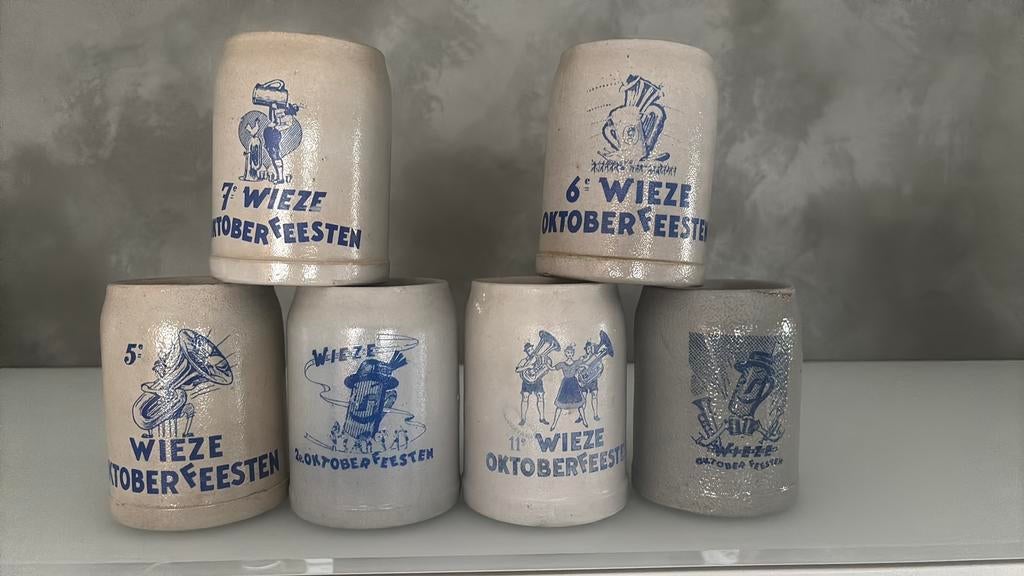 Bierpot 1/2lit Oktoberfeesten wieze, Verzamelen, Ophalen, Zo goed als nieuw