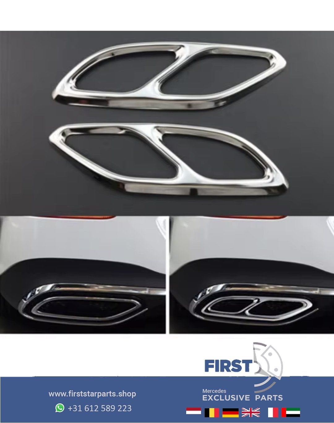 W118 UITLAAT SIERSTUK COVER LINKS + RECHTS SET  Mercedes CLA, Ophalen of Verzenden, -, -, -