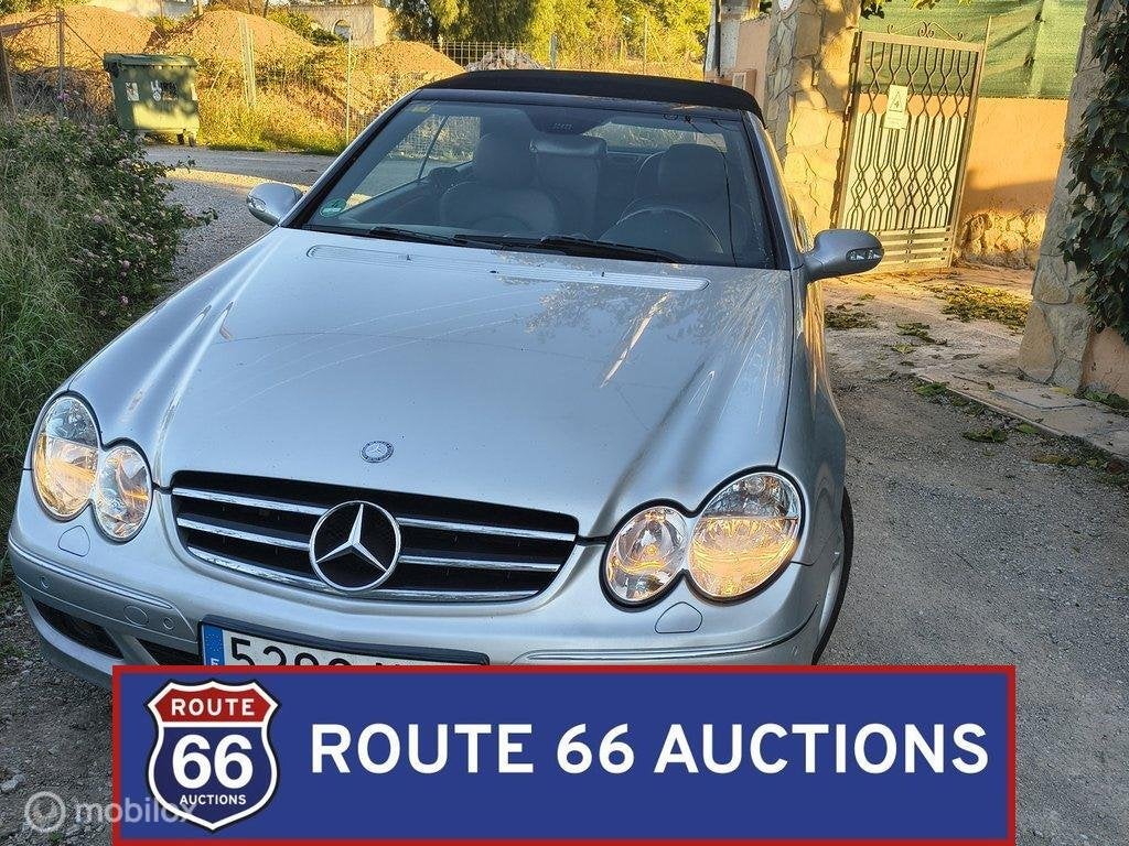 Mercedes-Benz CLK 200 Cabriolet | 2007 | Route 66 Auctions, Auto's, Gebruikt, Zwart, Bedrijf, Handgeschakeld