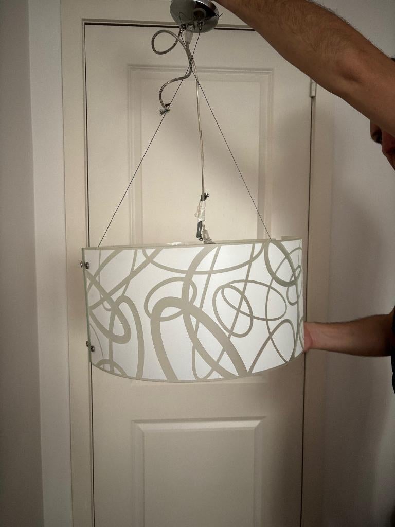 Lampe en verre suspension, Ophalen, Zo goed als nieuw, Glas