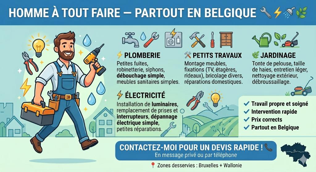 homme à tout faire - HANDYMAN, Enlèvement ou Envoi, Neuf, Autres couleurs, Autres types