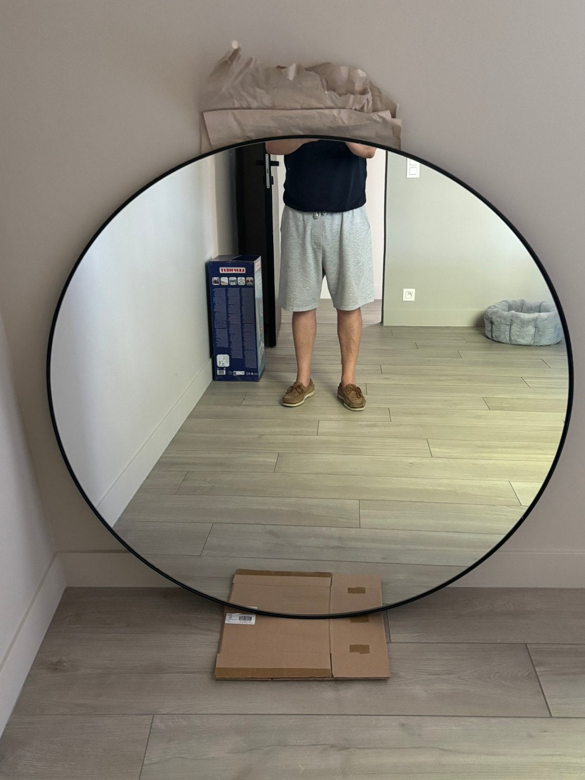 Ronde spiegel, Ophalen, Zo goed als nieuw, Rond, 100 tot 125 cm
