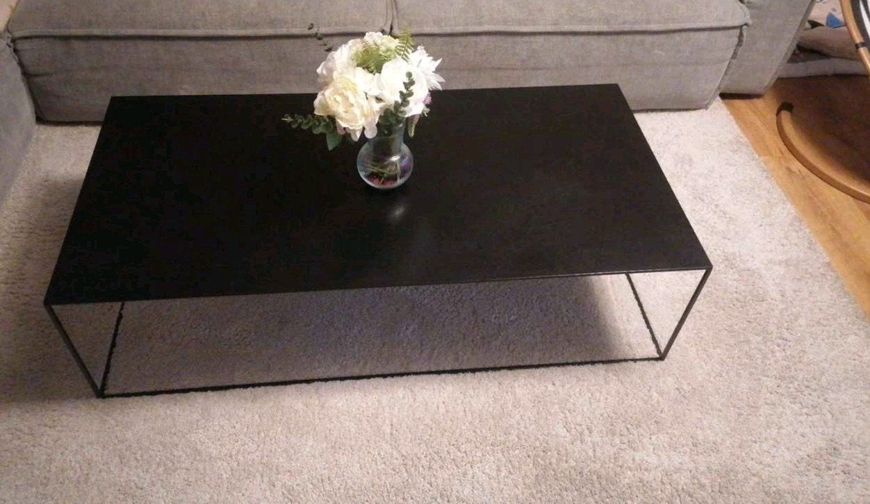 Moderne salontafel zwart metaal, Huis en Inrichting, Ophalen, Zo goed als nieuw, Metaal