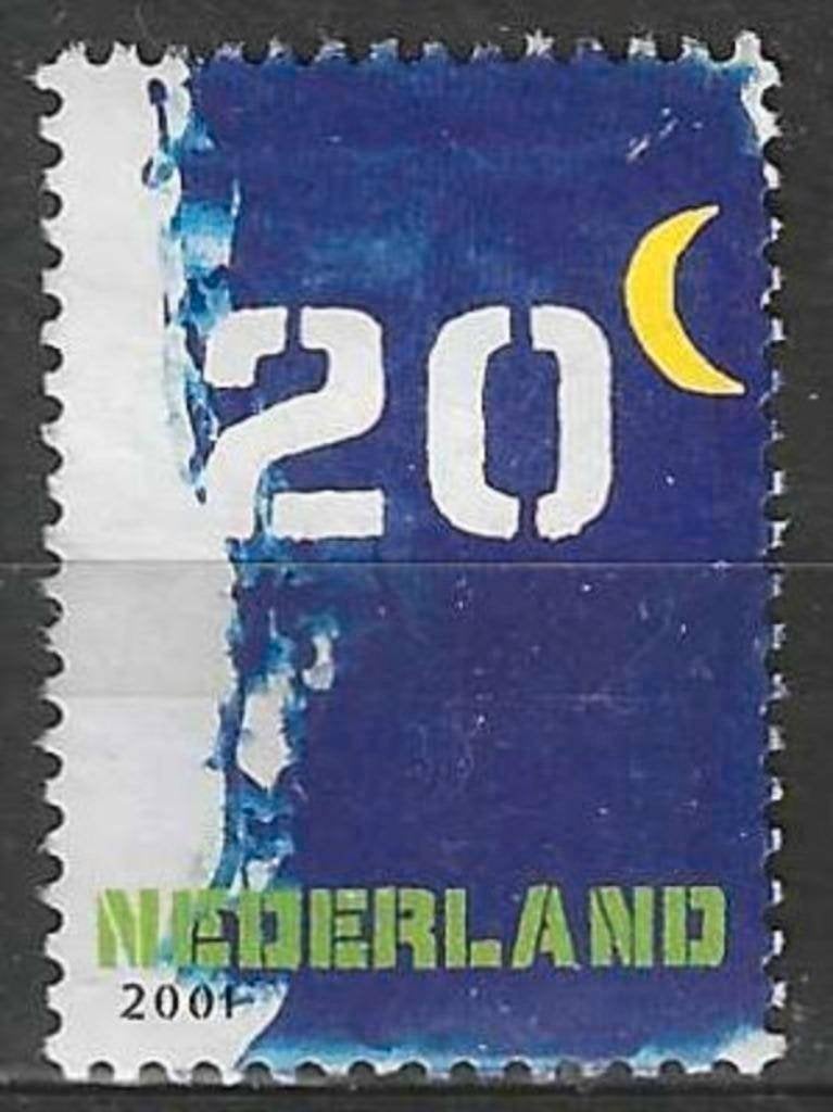 Nederland 2001 - Yvert 1808 - Maan - Eerste kwartier (ST), Postzegels en Munten, Postzegels | Nederland, Verzenden, Gestempeld
