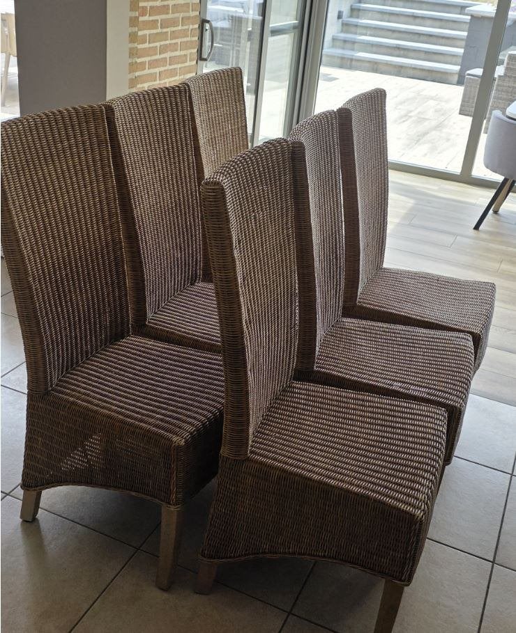 chaises rotin( paille), Maison & Meubles, Chaises, Autres couleurs, Enlèvement, Bois, Cinq, Six Chaises ou plus