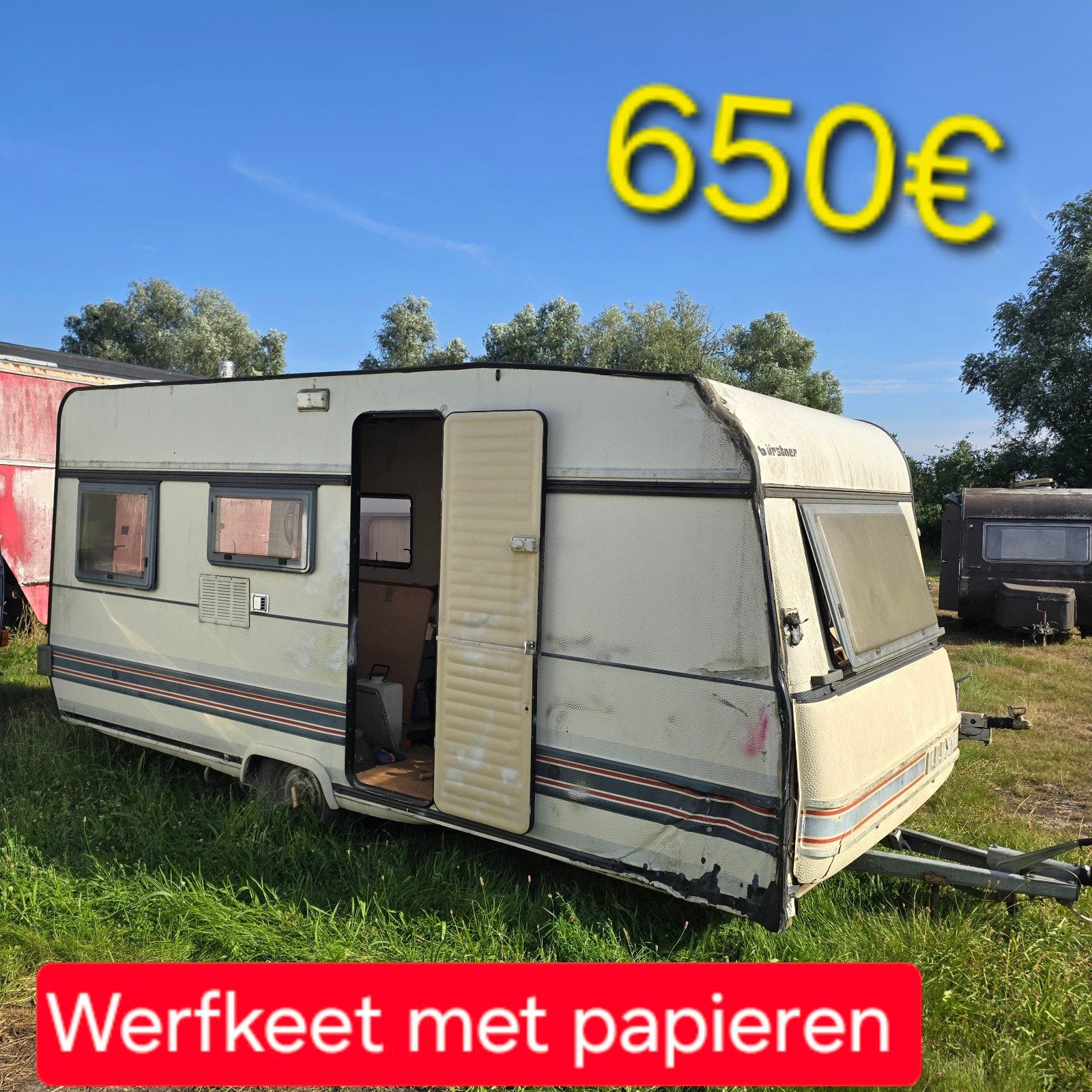 Chantier naval de caravanes avec conteneur de pâturage pour, Caravanes & Camping, Enlèvement