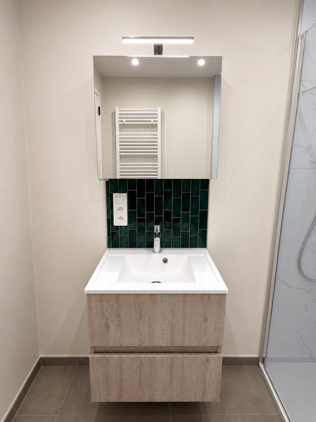 Ensemble salle de bain DELPHA 100 cm complet + GROHE Essence, Enlèvement, Utilisé
