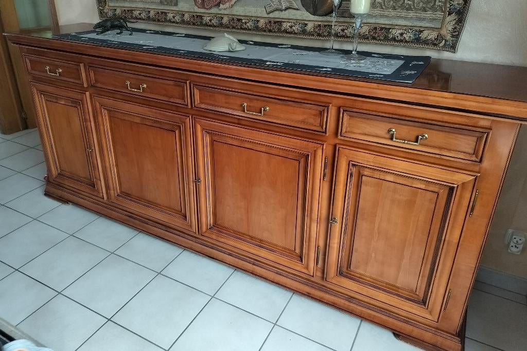 Kersenhouten eetkamer, Ophalen, Zo goed als nieuw, Louis Philippe, 4 tot 6 stoelen