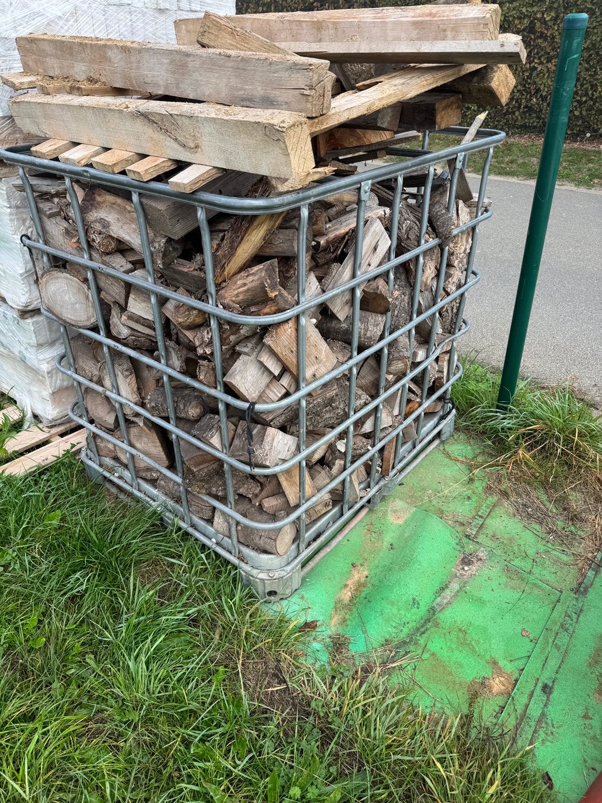 5 IBC kratten brandhout, Enlèvement, Autres essences de bois, Troncs d'arbres