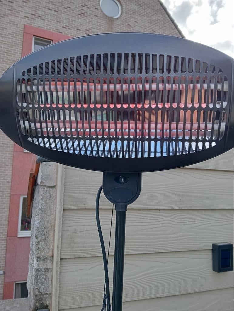 Terrasverwarmer zwart, Tuin en Terras, Terrasverwarmers, Ophalen, Gebruikt, Elektrisch