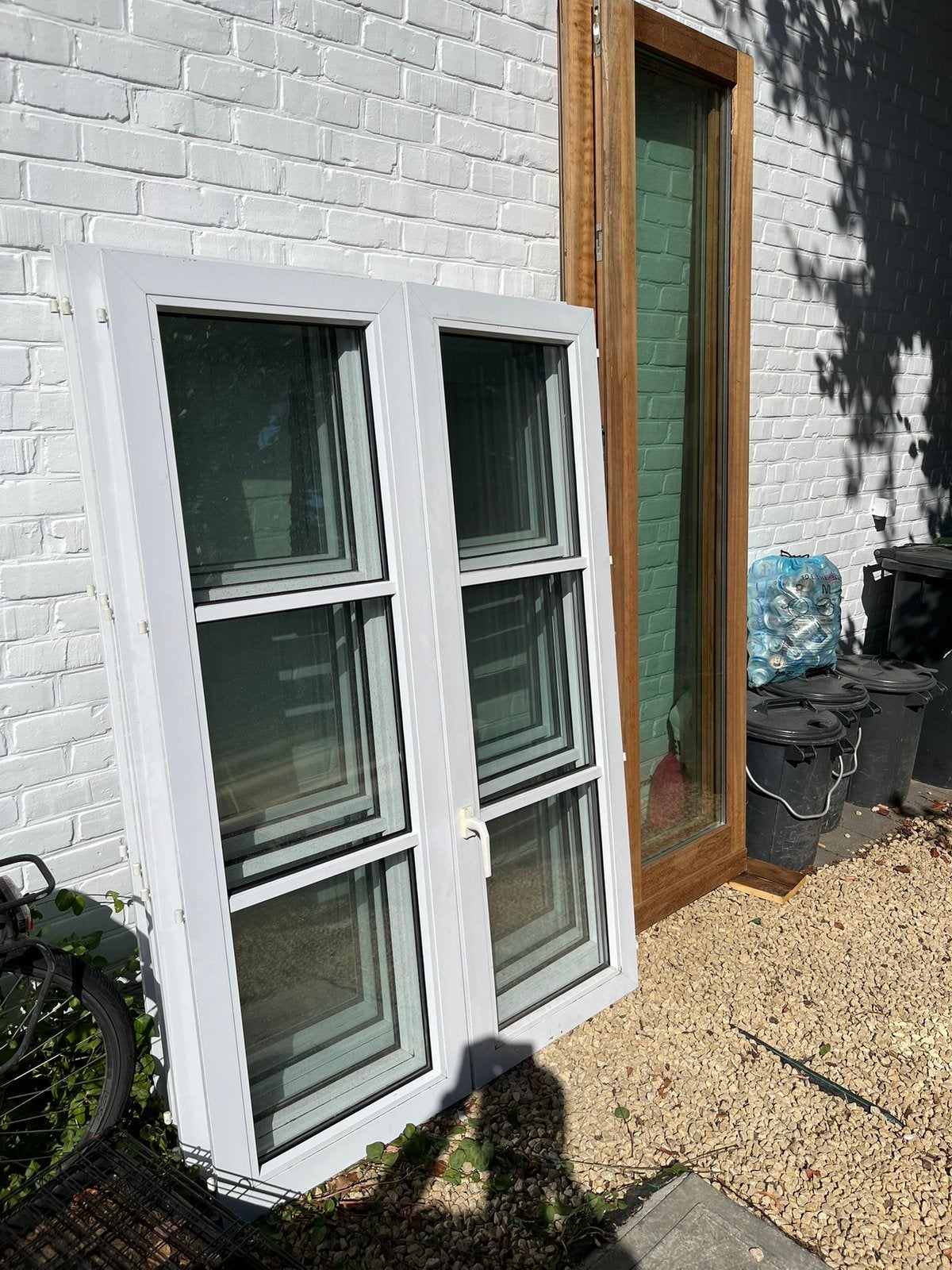 Gratis pvc ramen, Bricolage & Construction, Vitres, Châssis & Fenêtres, Double vitrage, 120 à 160 cm, Comme neuf, Fenêtre de façade ou Vitre