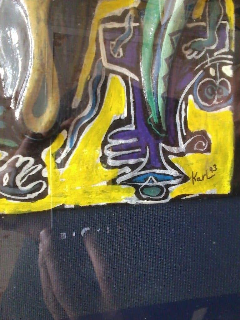 Keramische Relief plaat CoBrA stijl, Enlèvement ou Envoi