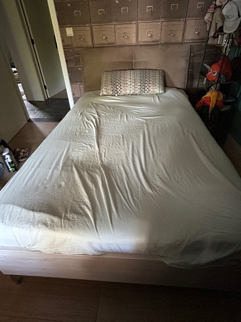 Bed twijfelaar, Ophalen, Zo goed als nieuw, Twijfelaar, 120 cm
