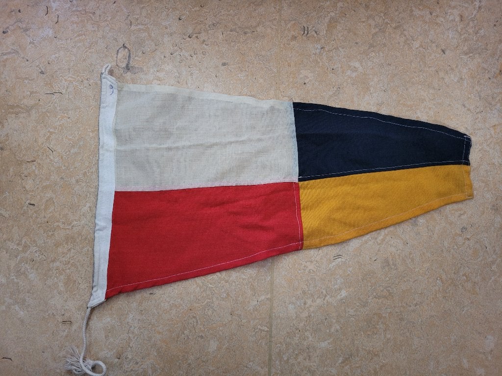 drapeau coton signalisation maritime vintage, Divers, Enlèvement ou Envoi, Utilisé