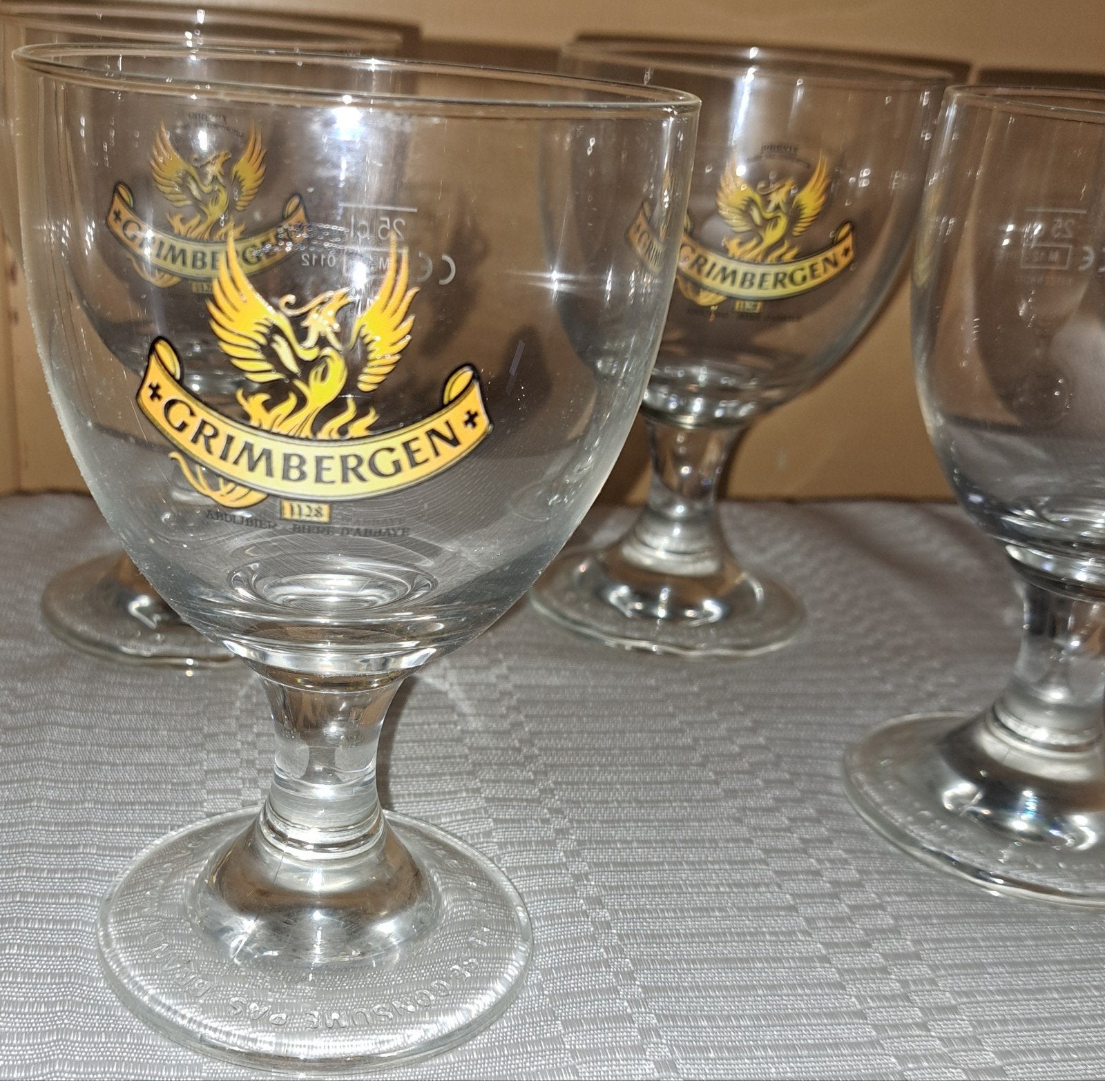 bierglazen grimbergen bierglazen, Antiek en Kunst, Verzenden