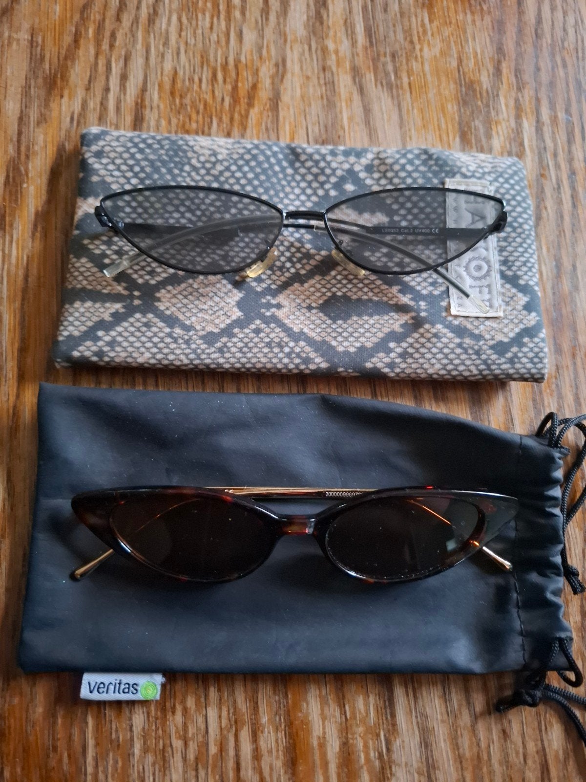 Ensemble de deux lunettes de soleil élégantes pour femmes —, Enlèvement, Noir, Lunettes de soleil