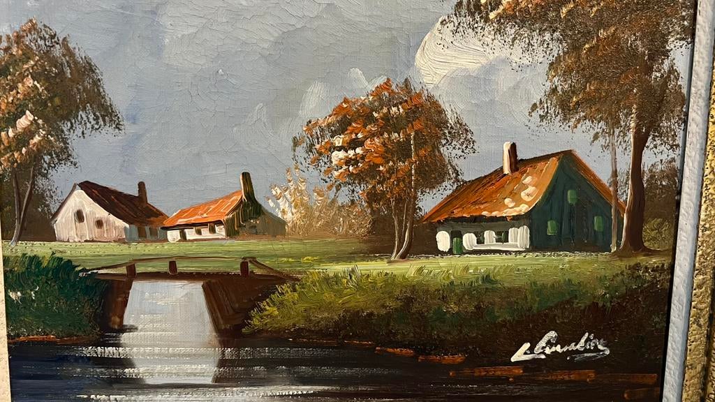 Olieverfschilderij – gesigneerd L. Cuveliers, Ophalen of Verzenden