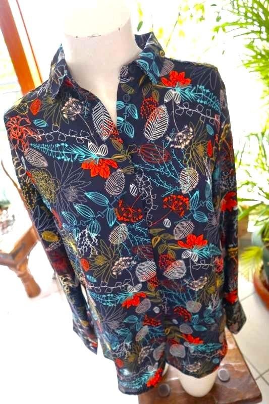 bijzonder vintage dressing bloemen blouse, Taille 38/40 (M), Autres couleurs, Comme neuf, Vintage Dressing