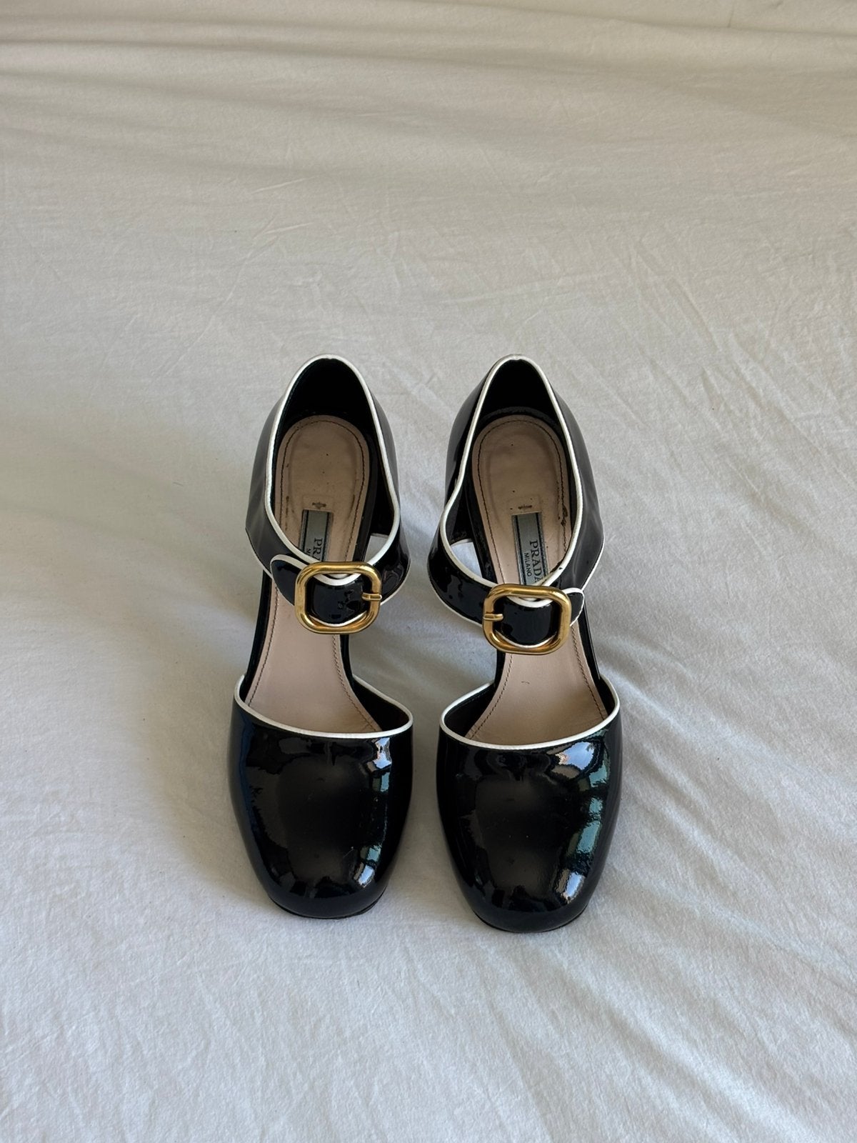 Prada mary jane heels with box, Kleding | Dames, Schoenen, Verzenden, Zwart, Schoenen met hoge hakken, Gedragen