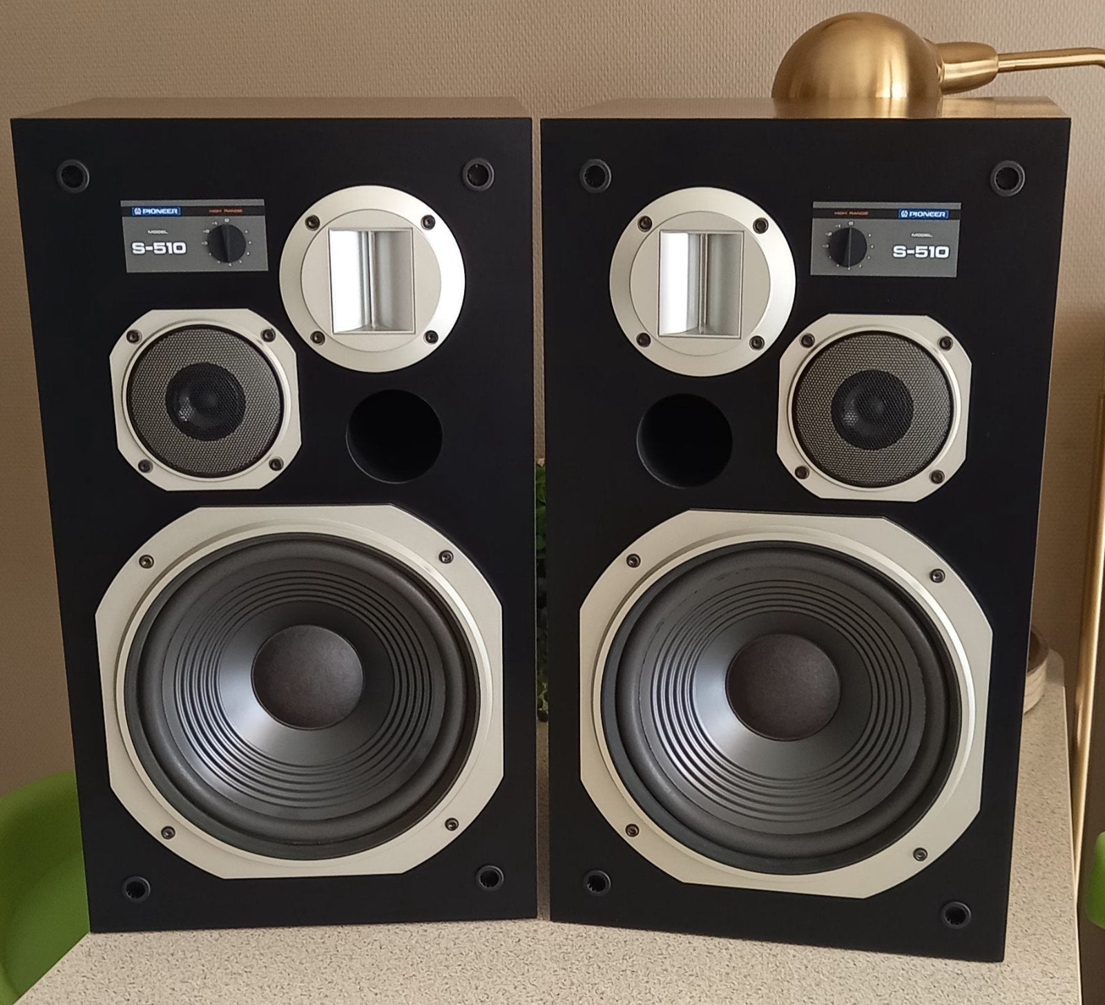 vintage pioneer s510 luidsprekers met ribbon tweeters, Audio, Tv en Foto, Luidsprekerboxen, Ophalen, Gebruikt, 60 tot 120 watt