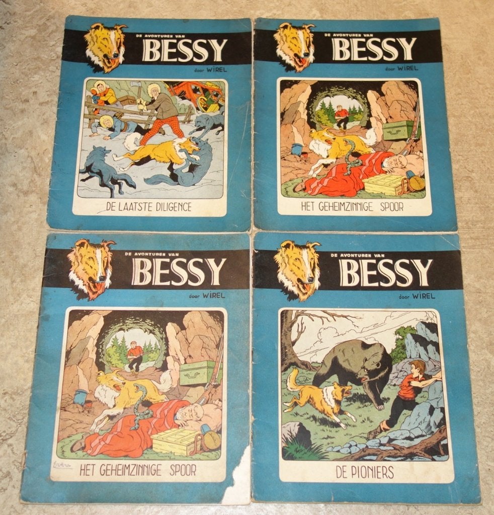 Verzameling strips Bessy - ongekleurde reeks tot nr 68., Boeken, Stripverhalen, Meerdere stripboeken, Ophalen of Verzenden, Gelezen