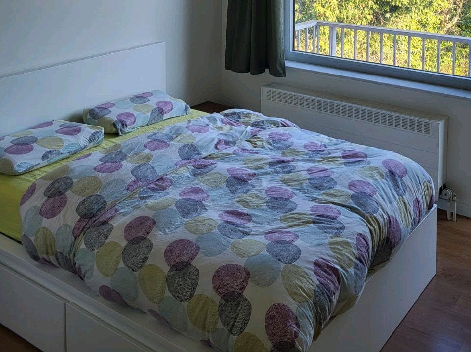 Malm Bedframe met 4 lades, Ophalen, Wit, 200 cm, 140 cm