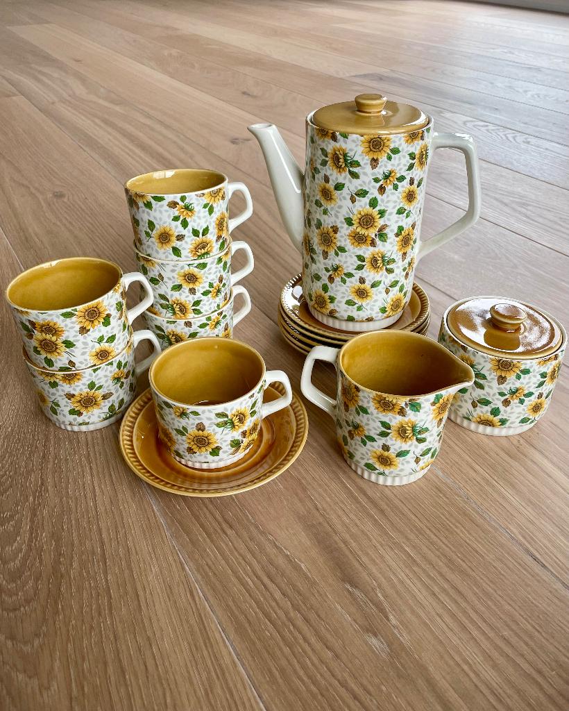 Boch valse brune koffieset, Ophalen of Verzenden
