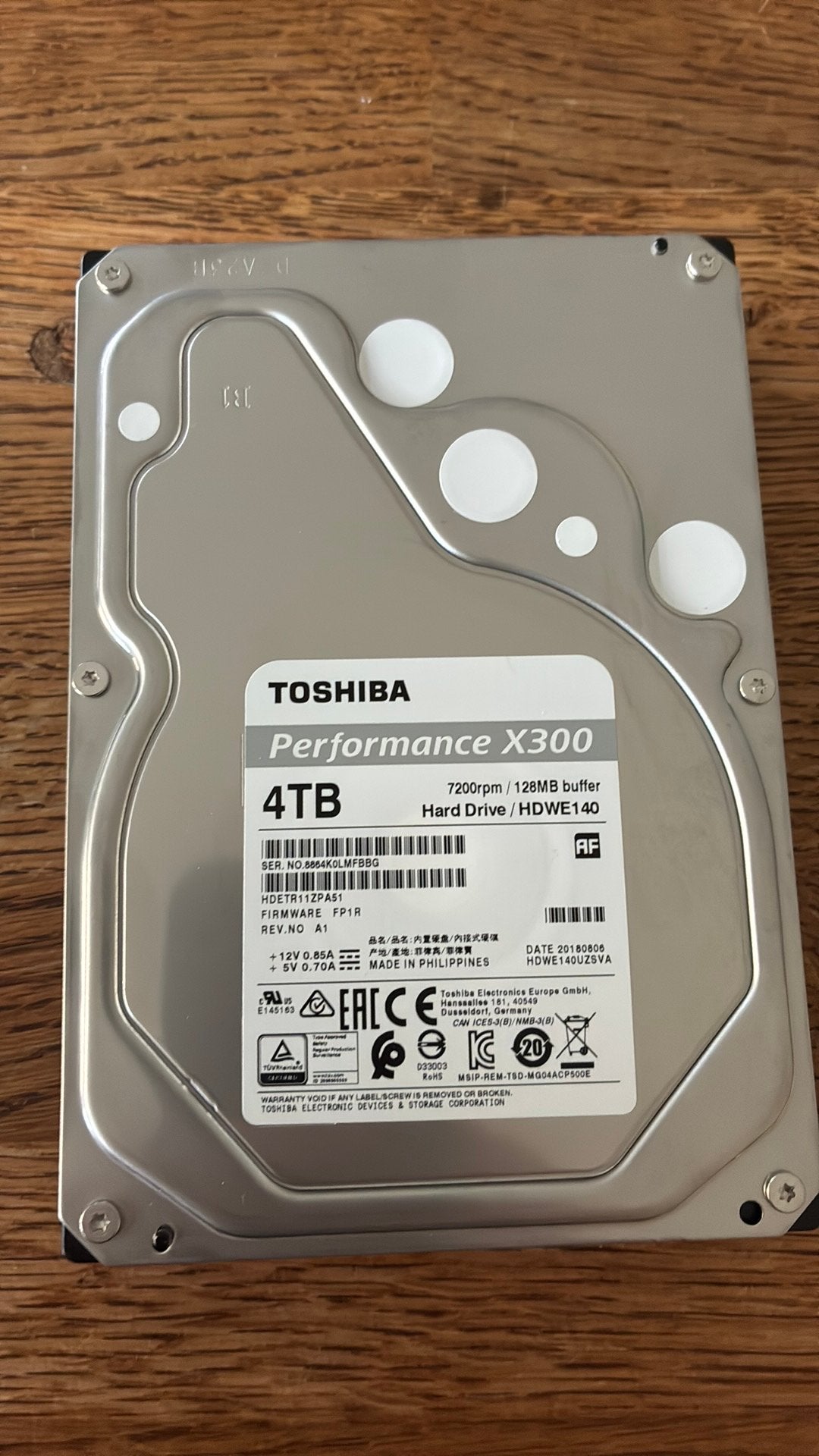 HDD Toshiba 4TB, Enlèvement ou Envoi, Comme neuf, SATA, HDD