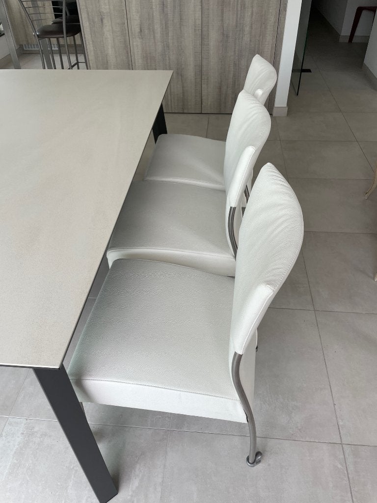 6 Joli design stoelen - design stoelen op wieltjes, Huis en Inrichting, Stoelen, Ophalen, Hedendaags, modern, Wit, Zo goed als nieuw