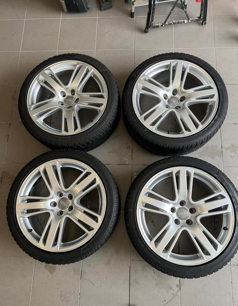 Audi velgen 19 inch origineel 5x112 met winterbanden Dunlop, Pneus hiver, Pneu(s), 19 pouces, Enlèvement