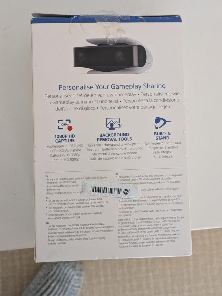 caméra pour Playstation, Enlèvement