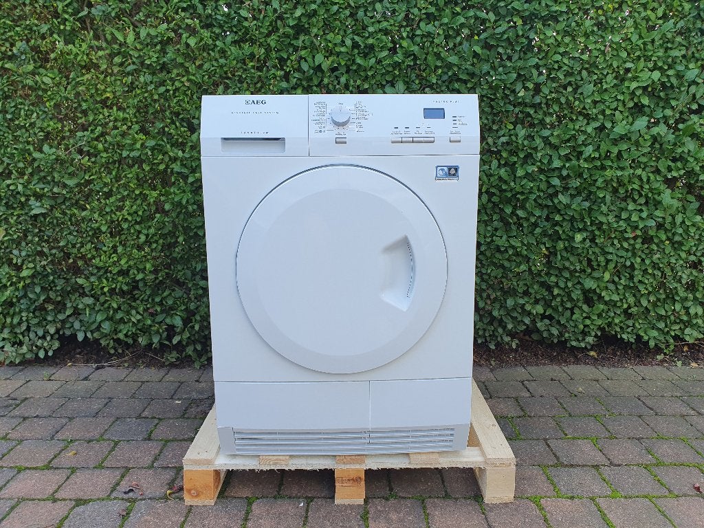 Warmtepomp droogkast AEG 7kg, Elektronische apparatuur, Ophalen, 6 tot 8 kg, Zo goed als nieuw, Voorlader