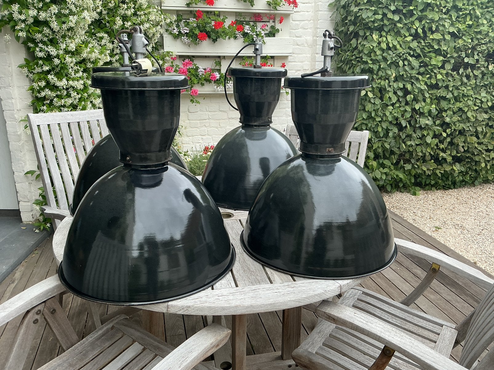 Lampenkappen geëmailleerd 1969, Antiek en Kunst, Ophalen