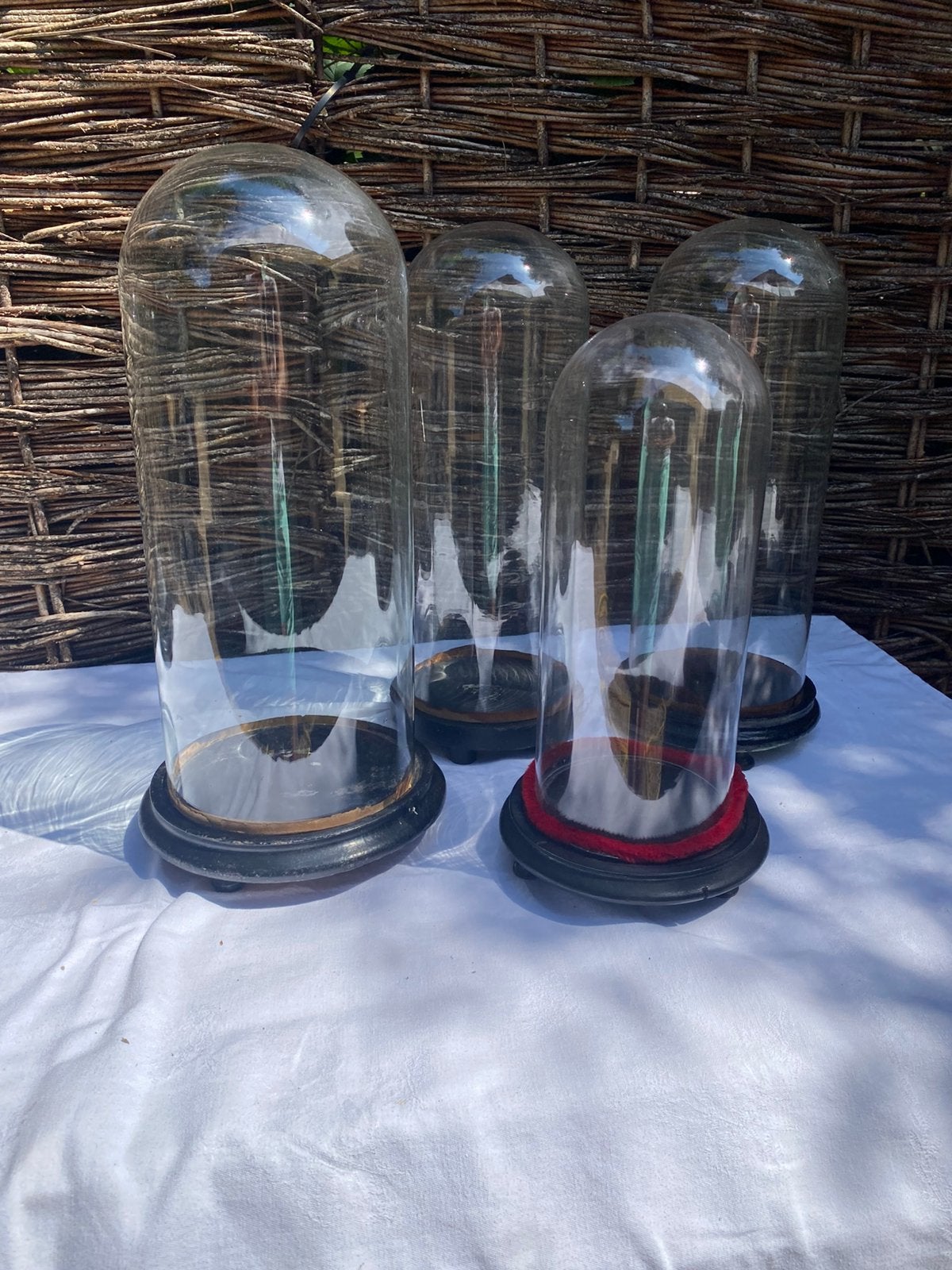 Kleinere glazen oude stolpen H 30-34-38, Ophalen, Gebruikt