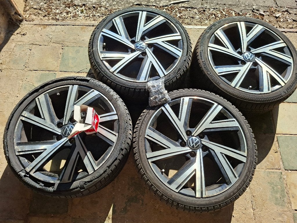 Jantes VW Bergamo 18", Pneus hiver, 18 pouces, Enlèvement, Utilisé