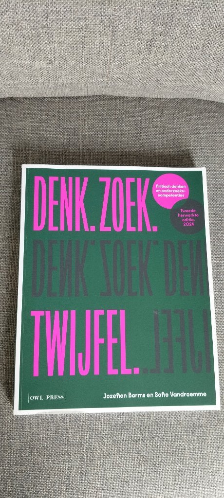 Denk. Zoek.Twijfel., Ophalen, Zo goed als nieuw, Hogeschool, Sofie Vandroemme; Jozefien Borms