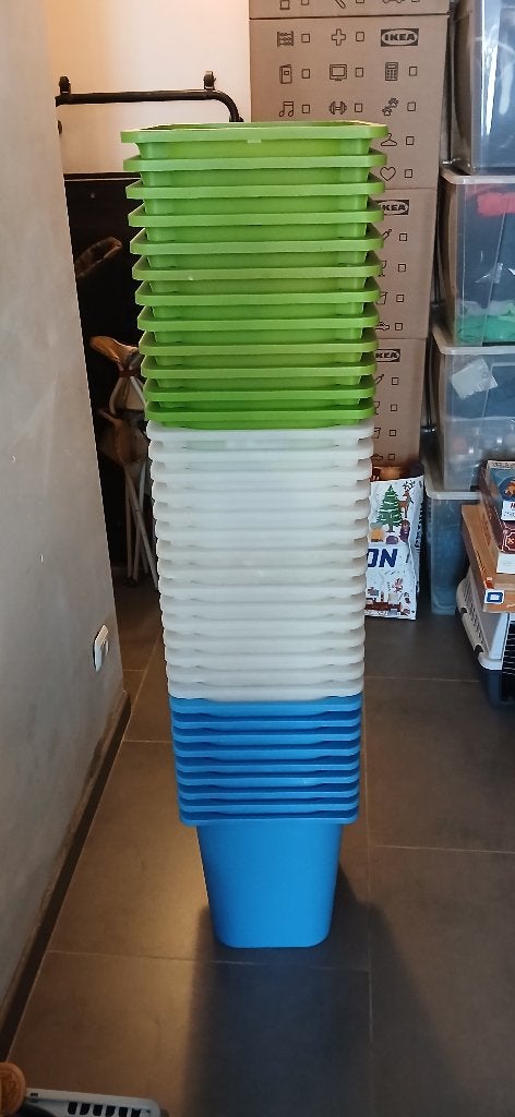 Trofast ikea bakken groen blauw wit, Huis en Inrichting, Ophalen