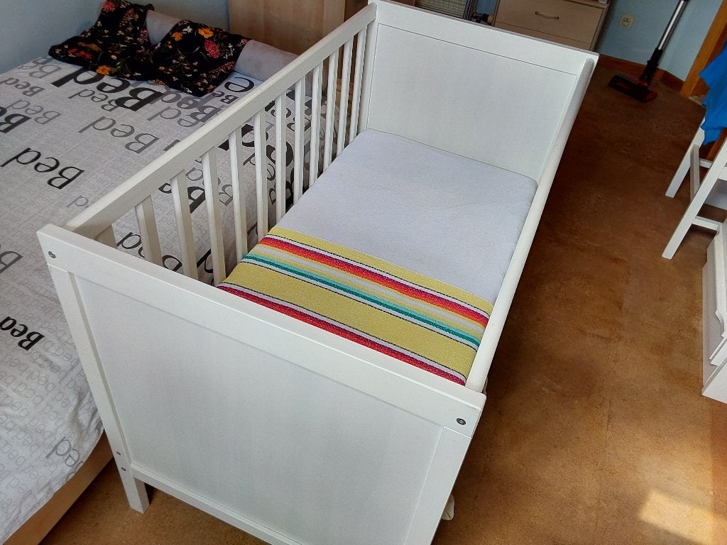 Kinderbedje af te halen, Ophalen, Zo goed als nieuw, Minder dan 140 cm, Matras