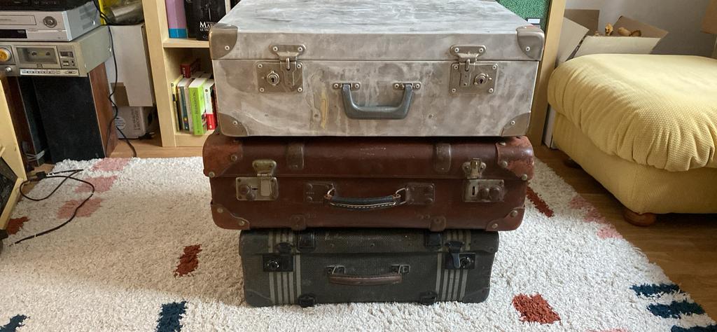 Lot de 3 valises vintage, Enlèvement, Utilisé