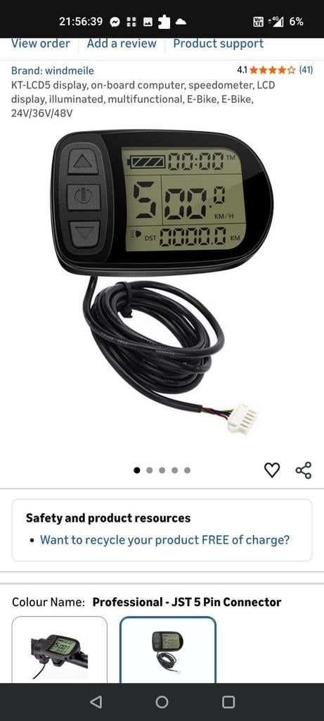 Elektrische fiets display, nieuw, Fietsen en Brommers, Ophalen