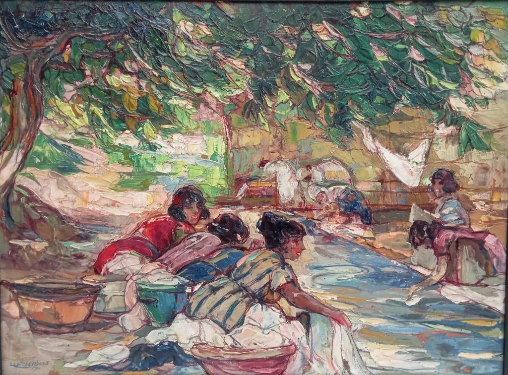 CHARLES BISSCHOPS (1894-1975) schilderij, Ophalen of Verzenden