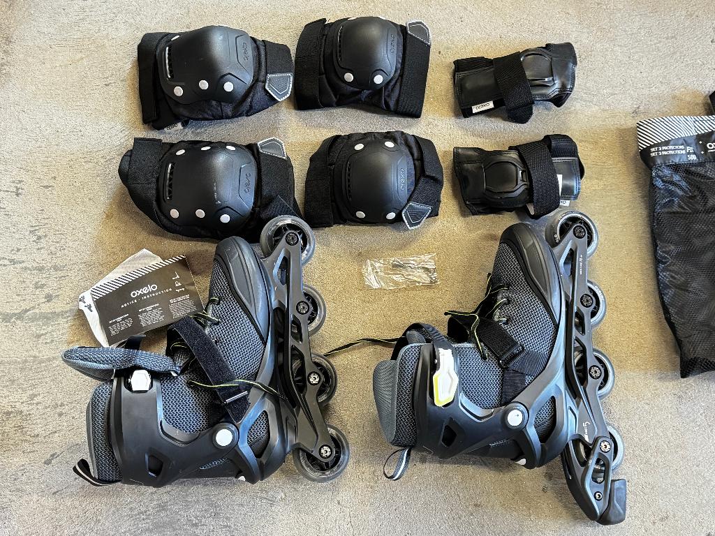 INLINE ROLLERS INLINESKATES 44 FIT500 Decathlon OXELO man, Sport en Fitness, Skeelers, Gebruikt, Inline skates 4 wielen, Overige merken